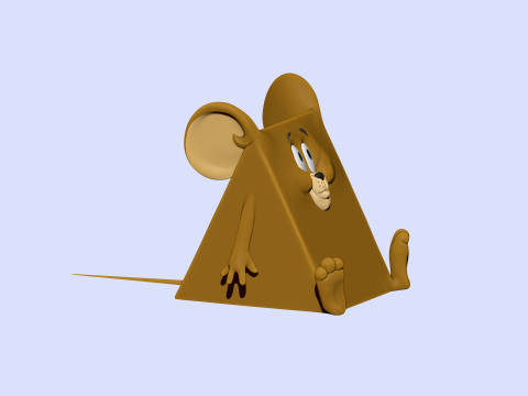 Triangle mouse JERRY for 3D printing STL 3D Print Model