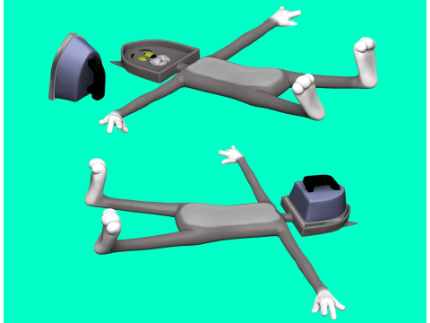 Tom the cat with an iron for 3D printing STL Model do druku 3D