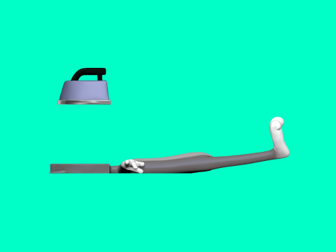 Tom the cat with an iron for 3D printing STL 3D Print Model