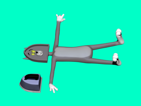 Tom the cat with an iron for 3D printing STL 3D Print Model