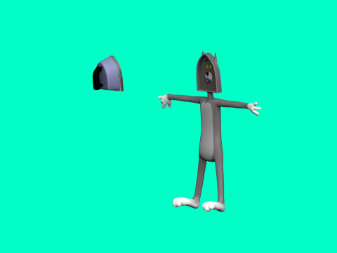 Tom the cat with an iron for 3D printing STL 3D Print Model