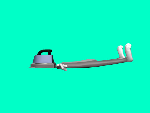 Tom the cat with an iron for 3D printing STL 3D Print Model