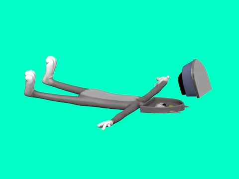 Tom die Katze mit einem B&uuml;geleisen f&uuml;r den 3D-Druck STL 3D Druckmodell