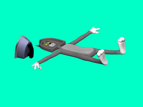 Tom the cat with an iron for 3D printing STL 3D Print Model