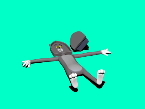 Tom the cat with an iron for 3D printing STL 3D Print Model