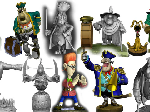 COLLECTION Treasure Island for 3D printing STL 3D Print Model
