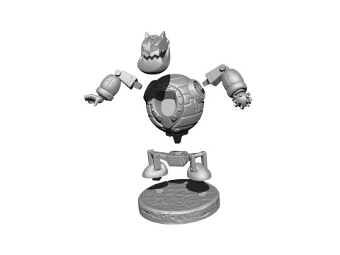 Robot - Fat Cat for 3D printing STL Modello di stampa 3D