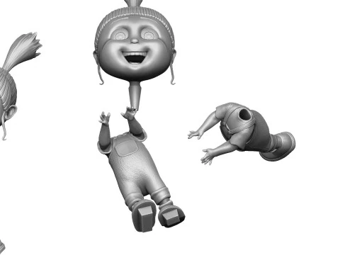 Agnes del cartone animato Cattivissimo me per la stampa 3D STL Modello di stampa 3D