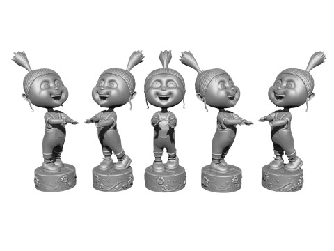 Agnes from the cartoon Despicable Me for 3D printing STL Modello di stampa 3D