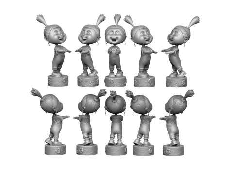 Agnes del cartone animato Cattivissimo me per la stampa 3D STL Modello di stampa 3D