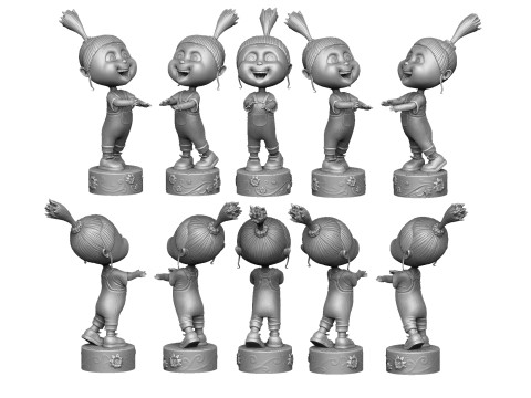Agnes from the cartoon Despicable Me for 3D printing STL Modello di stampa 3D