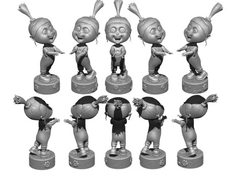 Agnes from the cartoon Despicable Me for 3D printing STL Modello di stampa 3D