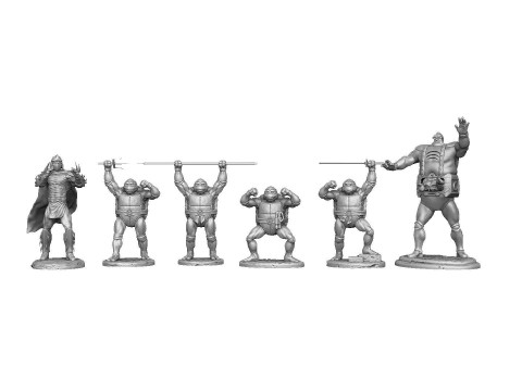 Collection from Teenage Mutant Ninja Turtles 6 characters for 3D printing STL Modello di stampa 3D