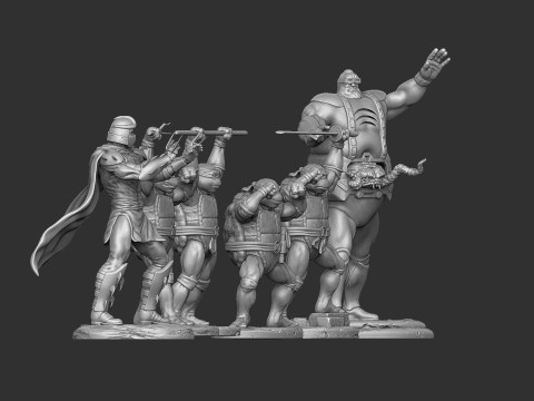 Collection from Teenage Mutant Ninja Turtles 6 characters for 3D printing STL Modello di stampa 3D