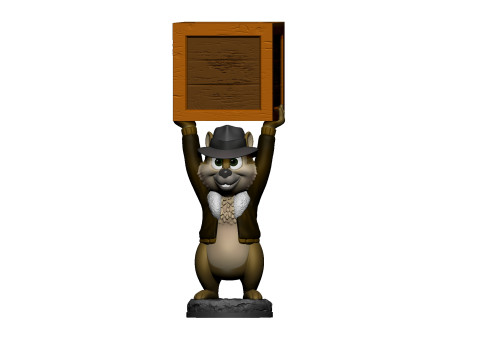 Chip from the video game Dandy for 3D printing STL Model Cetak 3D