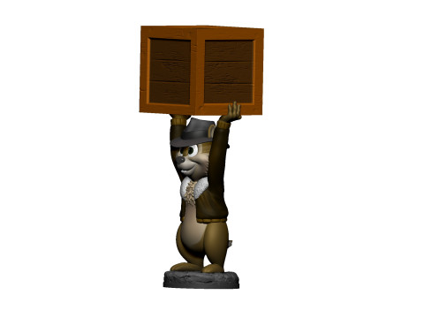Chip from the video game Dandy for 3D printing STL Model Cetak 3D
