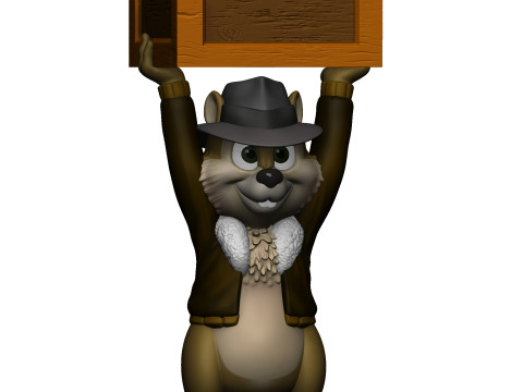 Chip from the video game Dandy for 3D printing STL Model Cetak 3D