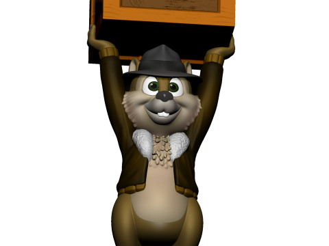Chip from the video game Dandy for 3D printing STL Model Cetak 3D