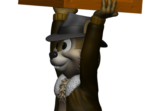 Chip from the video game Dandy for 3D printing STL Model Cetak 3D