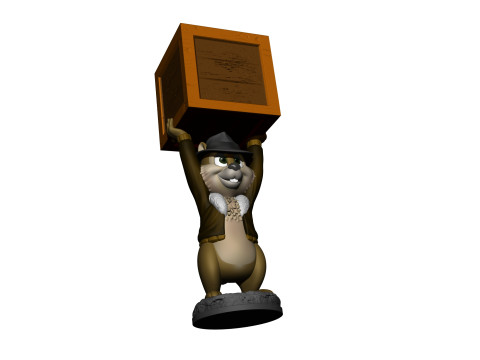 Chip from the video game Dandy for 3D printing STL Model Cetak 3D