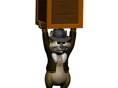 Chip from the video game Dandy for 3D printing STL Model Cetak 3D