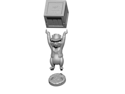 Chip from the video game Dandy for 3D printing STL Model Cetak 3D