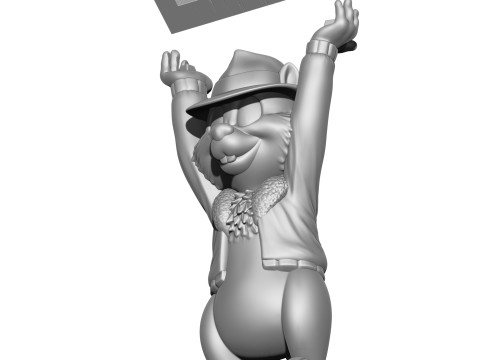 Chip from the video game Dandy for 3D printing STL Model Cetak 3D