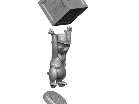 Chip from the video game Dandy for 3D printing STL Model Cetak 3D