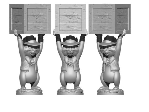 Chip from the video game Dandy for 3D printing STL Model Cetak 3D
