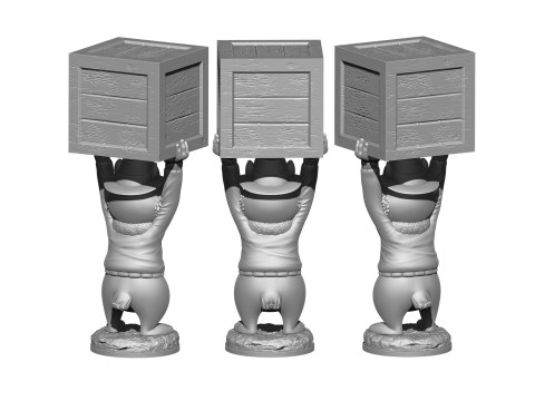 Chip from the video game Dandy for 3D printing STL Model Cetak 3D