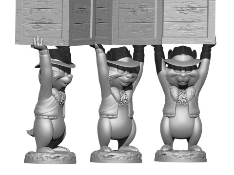 Chip from the video game Dandy for 3D printing STL Model Cetak 3D