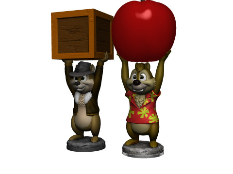 Chip n Dale Rescue Rangers video game Dandy for 3D printing STL Model do druku 3D