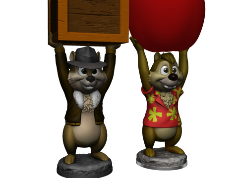 Chip n Dale Rescue Rangers video game Dandy for 3D printing STL Model do druku 3D