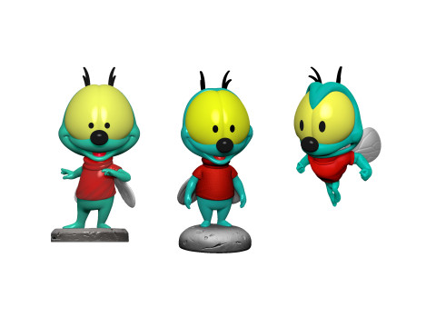 Fly Zipper from Chip n Dale Rescue Rangers 3 character options for 3D printing STL Modelo de impresión 3D