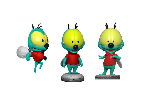 Fly Zipper von Chip n Dale Rescue Rangers 3 Zeichenoptionen f&uuml;r 3D-Druck STL 3D Druckmodell