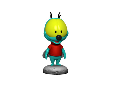 Fly Zipper from Chip n Dale Rescue Rangers 3 character options for 3D printing STL Modelo de impresión 3D