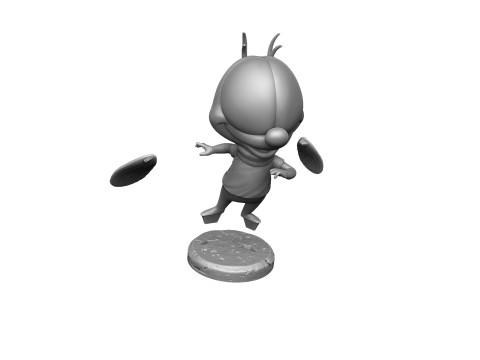 Fly Zipper from Chip n Dale Rescue Rangers 3 character options for 3D printing STL Modelo de impresión 3D