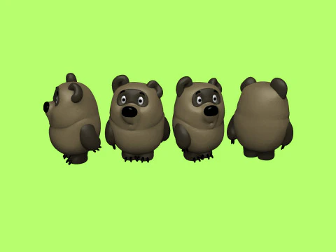 Winnie-the-Pooh and Piglet for 3D printing STL 3D Print Model