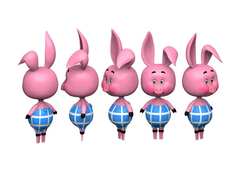 Winnie-the-Pooh and Piglet for 3D printing STL 3D Print Model