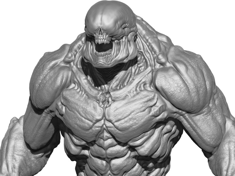 Hell Knight DOOM for 3d printing STL 3D 打印模型 .c4d .max .obj .3ds .fbx .stl .blend 