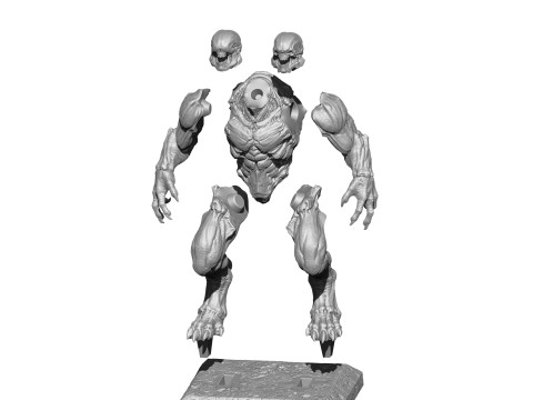 Hell Knight DOOM for 3d printing STL 3D 打印模型