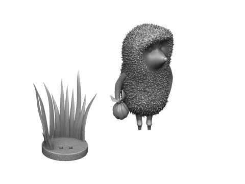 Hedgehog in the fog STL 3D Print Model
