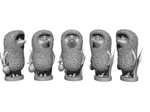 Hedgehog in the fog STL 3D Print Model