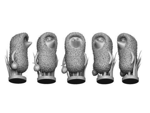 Hedgehog in the fog STL 3D Print Model