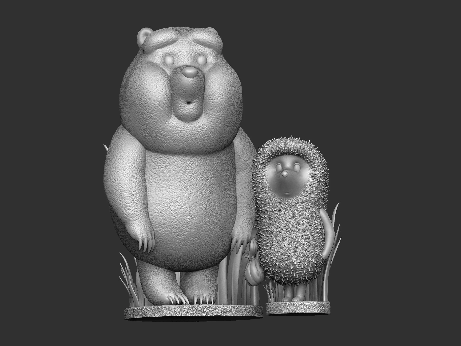Hedgehog in the fog STL 3D Print Model .c4d .max .obj .3ds .fbx .stl .blend 