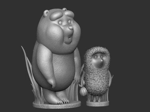Hedgehog in the fog STL 3D Print Model