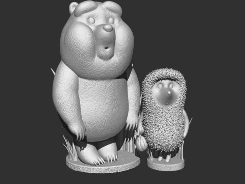 Hedgehog in the fog STL 3D Print Model