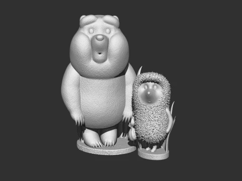 Hedgehog in the fog STL 3D Print Model