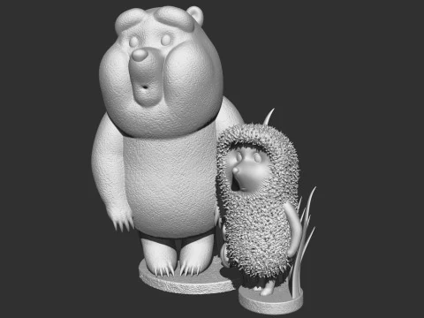 Hedgehog in the fog STL 3D Print Model