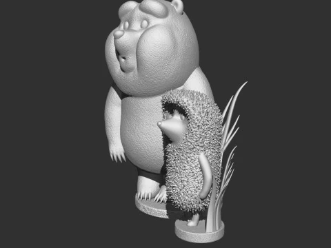 Hedgehog in the fog STL 3D Print Model